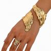 Pulseira-e-Anel-Folha-Dourado-4